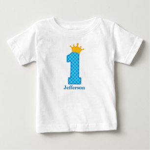 Personlig födelsedagsprins T-shirt för ettåring