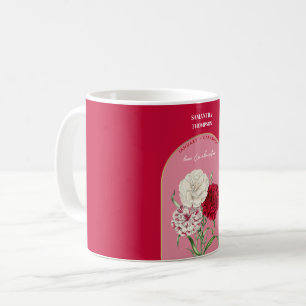 Personlig Födelsedatum - blomning - januari - nejl Kaffemugg