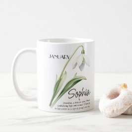 Personlig födelsemånad Januari Blomma Kaffemugg