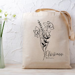 Personlig födelsemånadsblomma mars tygkasse<br><div class="desc">En vacker,  modern botanisk bukett av Daffodill blommor representerar mars födelsemånad. Den perfekta presenten som visar din favoritperson hur mycket du bryr dig. Perfekt för tillfällen som födelsedagar,  bästa vänner,  Mors dag,  brudgåva,  maid of honor,  ny mamma och så mycket mer! Enkel Personlig med ditt namnval.</div>
