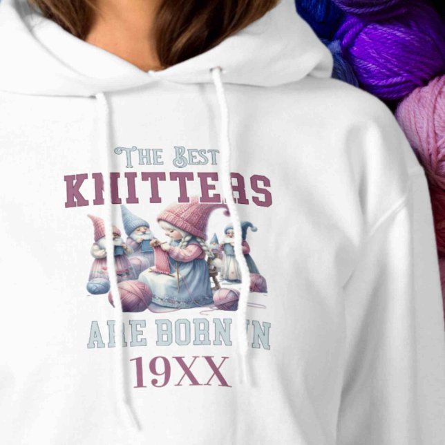 Personlig Födelsemittår för Knitting Älskare T Shirt (Skapare uppladdad)