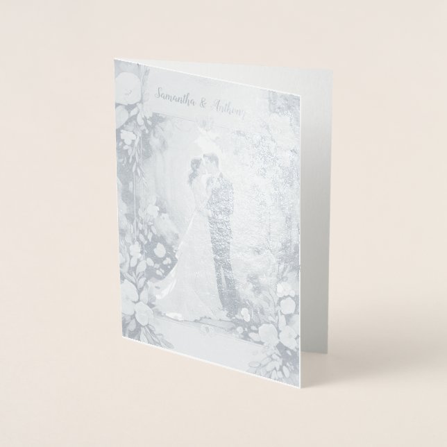 Personlig Foil Bröllop Card Folierat Kort (Framsida)