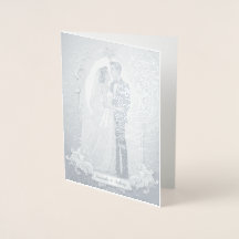 Personlig Foil Bröllop Card