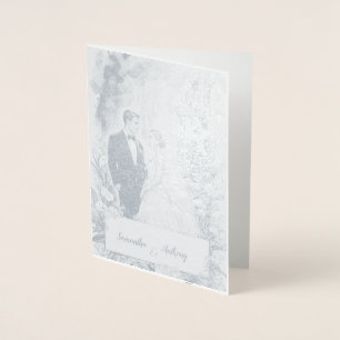 Personlig Foil Bröllop Card Folierat Kort
