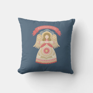 Personlig Folk Art Angel Kudde