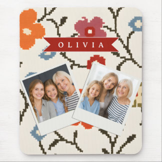 Personlig Folklig Skandinavisk Boho Vintage Blommi Musmatta