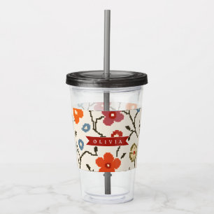 Personlig Folklig Skandinavisk Boho Vintage Blommi Take Away Mugg