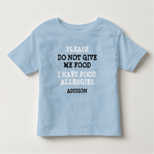 Personlig Food Allergy Alert Shirt T-shirt