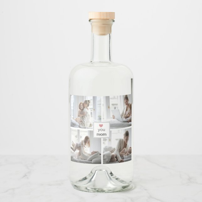 Personlig Food & Drink Labels - Kärlek You Mamma Spritflaskor Etikett (Framsida)
