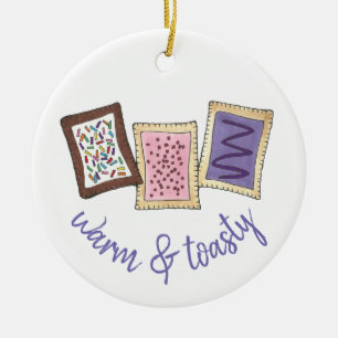 Personlig Foodie Gift Breakfast Pastries Julgransprydnad Keramik