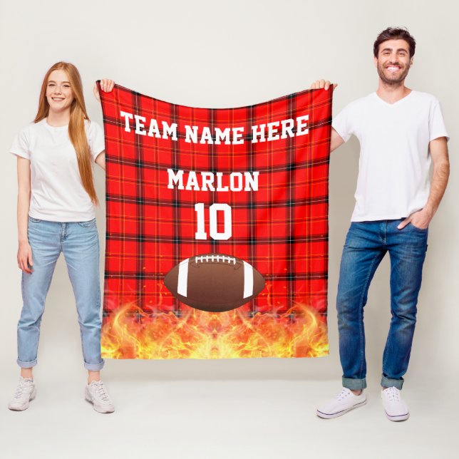 Personlig Football Buffalo Sports Fleecefilt (På plats)