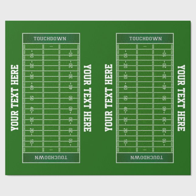 Personlig Football Fält Gift Wrapping Papprare Presentpapper (Seam)