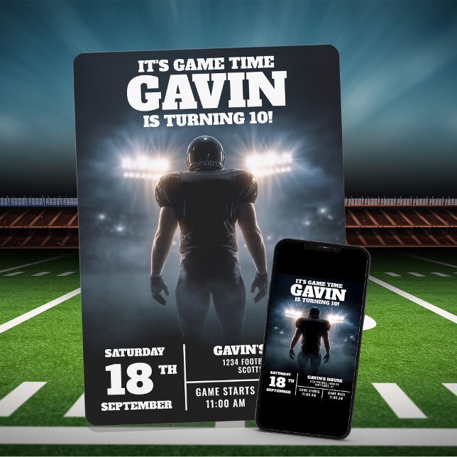 Personlig Football Födelsedagsfest Inbjudningar (Skapare uppladdad)