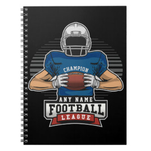 Personlig Football League Player Team Champ Anteckningsbok