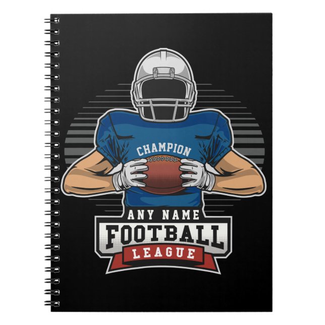Personlig Football League Player Team Champ Anteckningsbok (Framsidan)