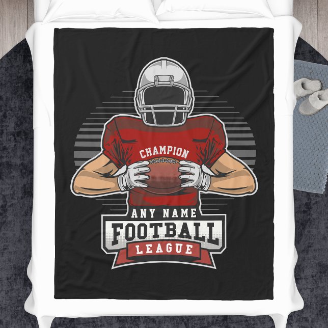 Personlig Football League Player Team Champ Fleecefilt (Skapare uppladdad)