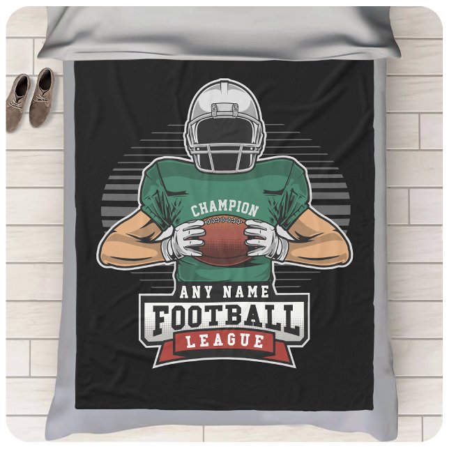 Personlig Football League Player Team Champ Fleecefilt (Skapare uppladdad)
