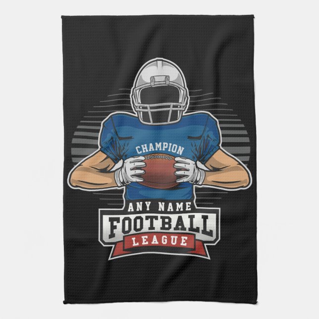 Personlig Football League Player Team Champ Kökshandduk (Vertikal)