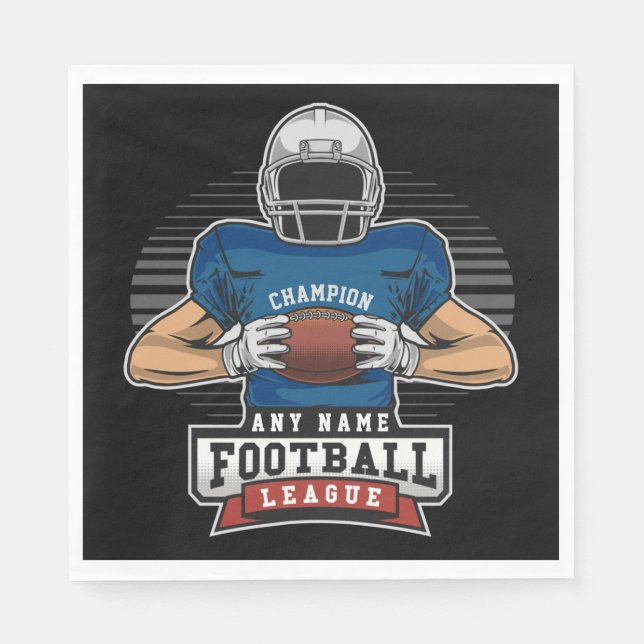 Personlig Football League Player Team Champ Pappersservett (Framsidan)