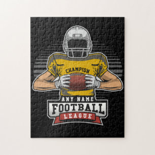 Personlig Football League Player Team Champ Pussel