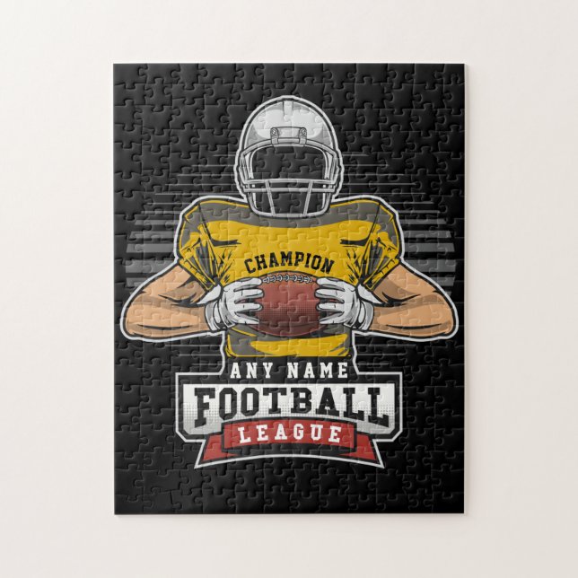 Personlig Football League Player Team Champ   Pussel (Vertikal)
