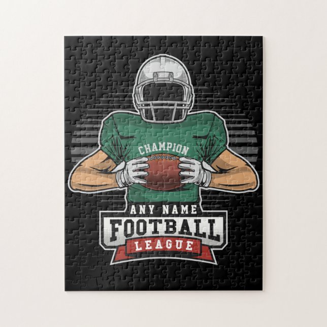 Personlig Football League Player Team Champ Pussel (Vertikal)