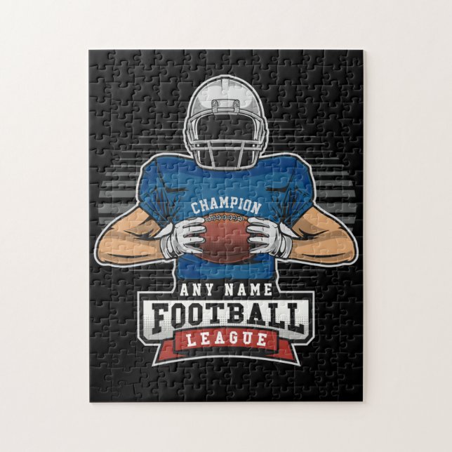 Personlig Football League Player Team Champ Pussel (Vertikal)