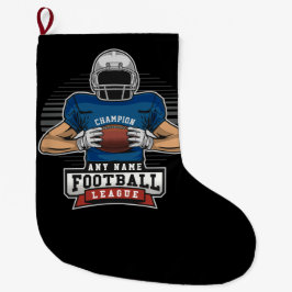 Personlig Football League Player Team Champ Stor Julstrumpa