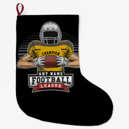 Personlig Football League Player Team Champ Stor Julstrumpa