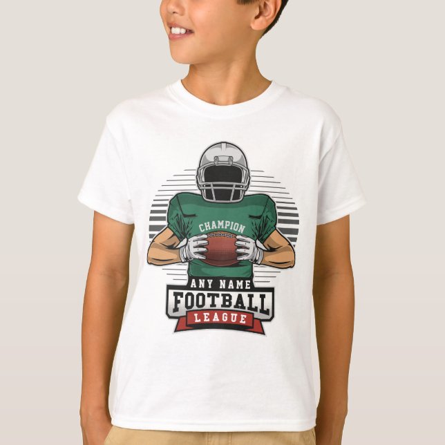 Personlig Football League Player Team Champ T Shirt (Framsida)