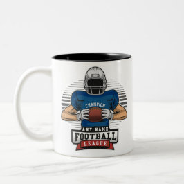Personlig Football League Player Team Champ Två-Tonad Mugg