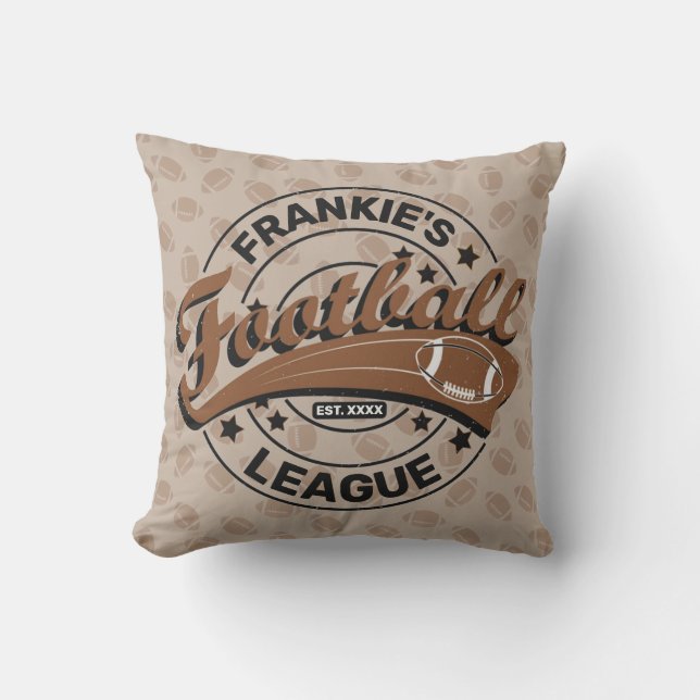 Personlig Football League Player Team Kudde (Framsida)
