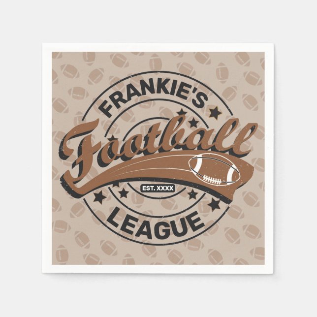 Personlig Football League Player Team Pappersservett (Framsidan)