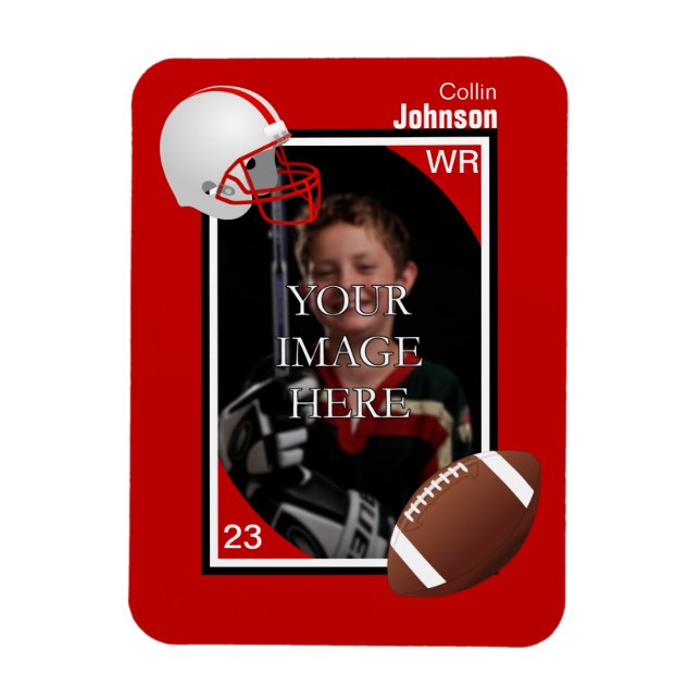 Personlig Football Magnet (Vertikal)