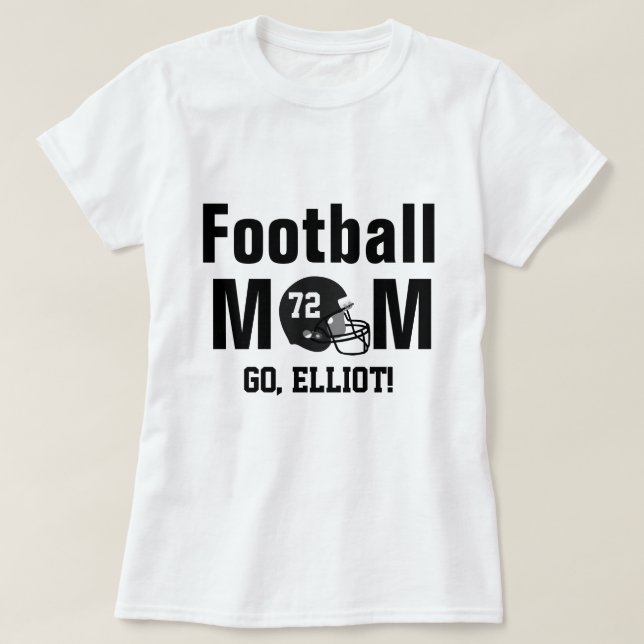 Personlig Football Mamma Shirt T Shirt (Design framsida)