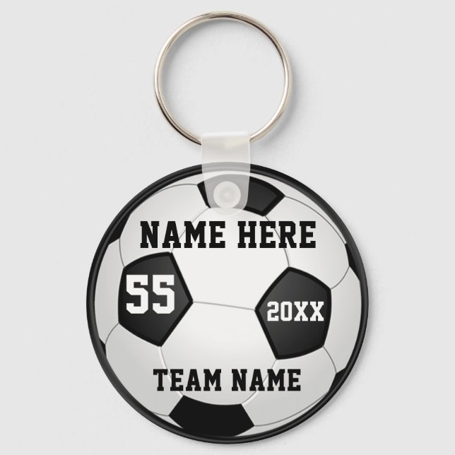 Personlig Football Party favors BULK eller Köp 1 Nyckelring (Framsida)