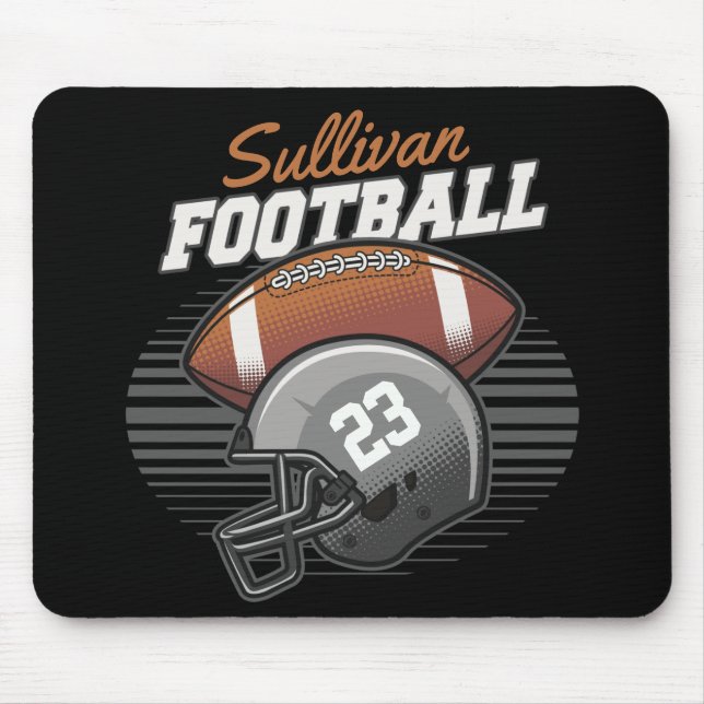 Personlig Football Player Team Number Helmet Musmatta (Framsidan)