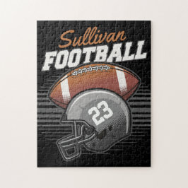 Personlig Football Player Team Number Helmet Pussel