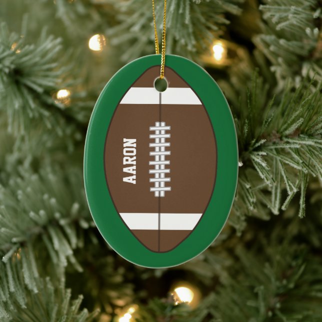 Personlig Football Sports Gift Ornament (Träd)