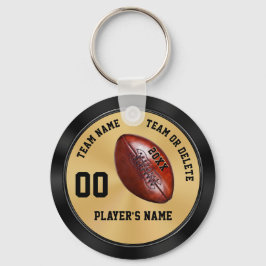 Personlig Football Team Gifts, Black and Guld Nyckelring