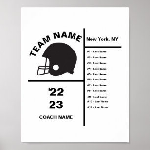 Personlig Football Team med spelare Poster