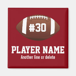 Personlig Football Team Namn Jersey Number Magnet