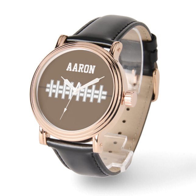 Personlig Football Watch Gift Armbandsur (Vinkel)