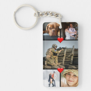 Personlig för 10 hjärtor för fotofamiljCollage