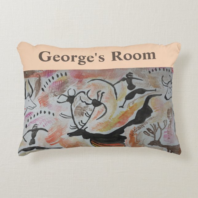 Personlig för Abstrakt av grovteckning Prydnadskudde (Framsidan)