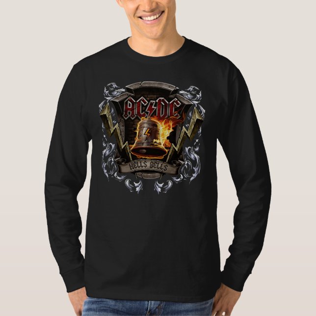 PERSONLIG för ACDC Hells Klockor T-Shirt Anpassnin (Framsida)