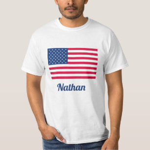 Personlig för amerikanska flaggan t shirt