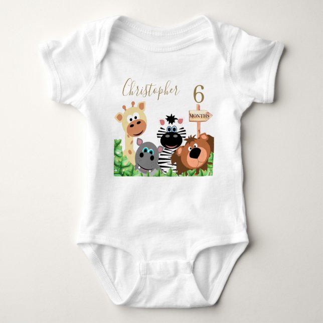 Personlig för ändringsbar månad i Baby T Shirt (Framsida)