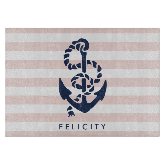 Personlig för ankare för Rosa Rand och marin flott (Framsidan)