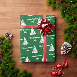 Personlig för anpassad namnsökning för god jul presentpapper